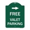 Signmission Free Valet Parking W/ Right Arrow, Green & White Aluminum Sign, 18" x 24", GW-1824-23942 A-DES-GW-1824-23942 - alternate 1